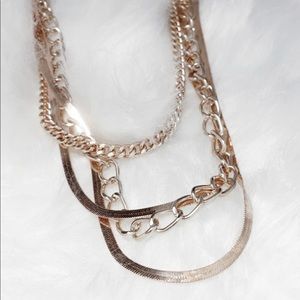 🆕 Simple Chain Gold Necklace Set